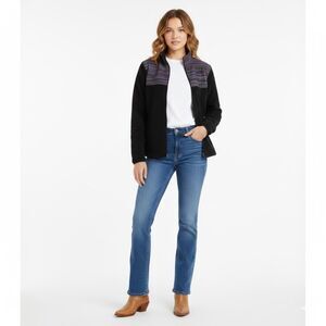 VTG Fila Black Full Zip High-Pile Southwestern Western Fleece Jacket SZ XL